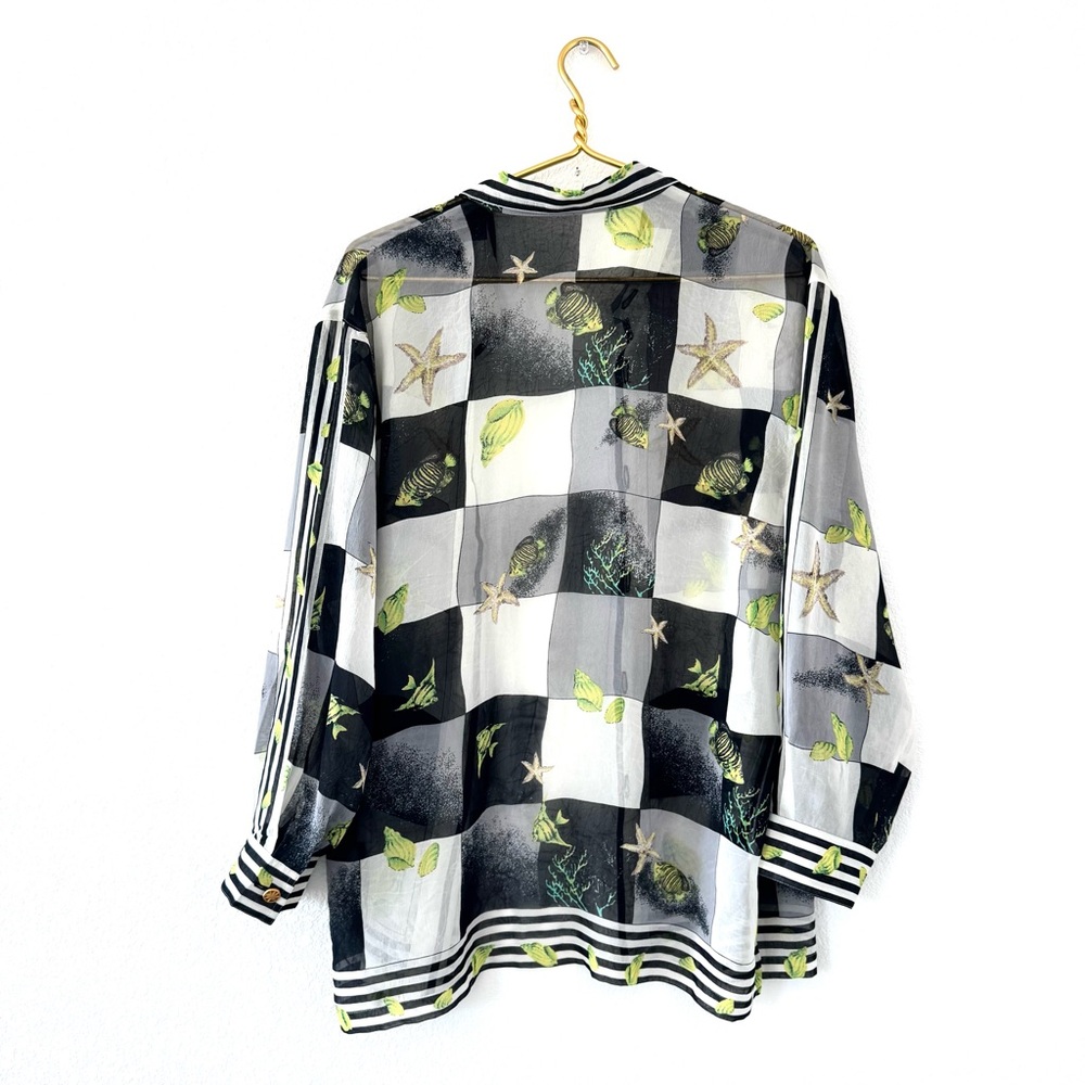 Barth Vintage 90’s Sheer Seashell Blouse - Picture 8 of 8